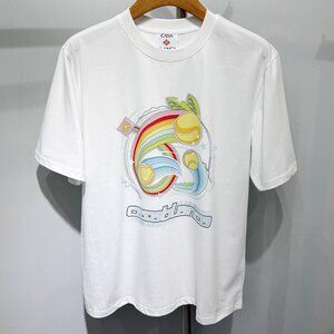 Casablanca Manga Tennis Ball White T-Shirt